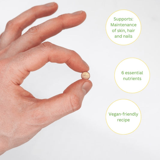 Etanics Skin, Hair & Nail Vegan Supplement Size With Benefits