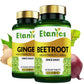 Etanics Beetroot & Ginger Bundle Vegan Supplements Front with Ingredients