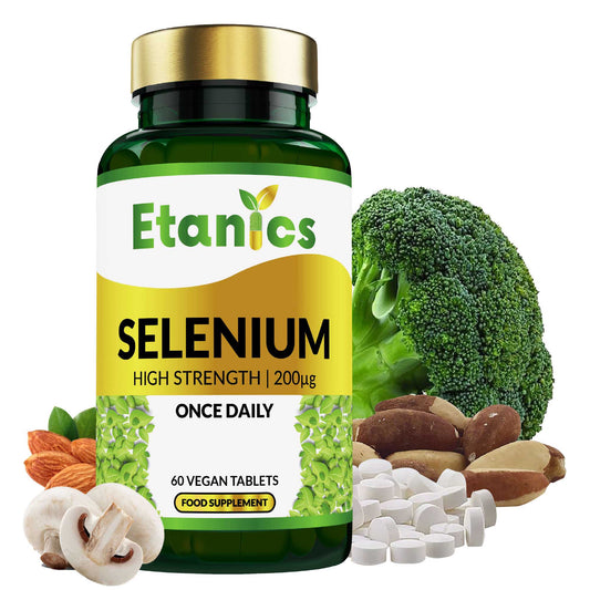 Etanics Selenium Leaf Supplement Front with Ingredients